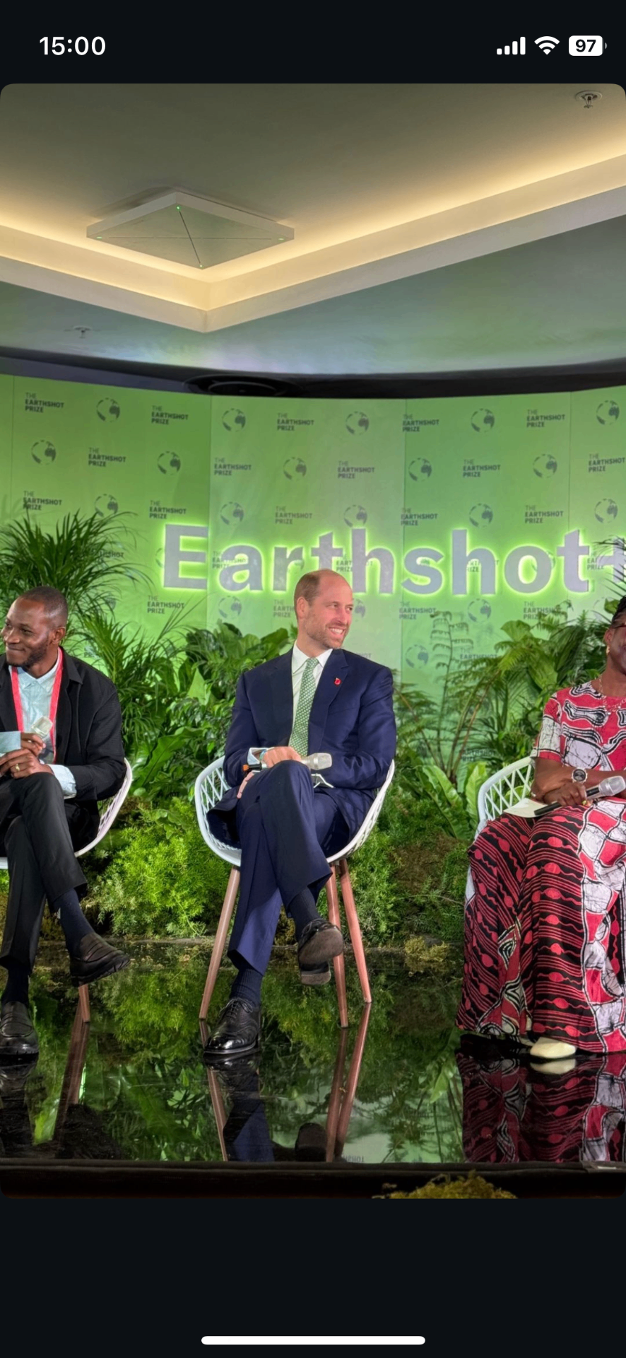 CCAIE represented on stage alongside HRH Prince William at The Earthshot Prize in Cape Town.
